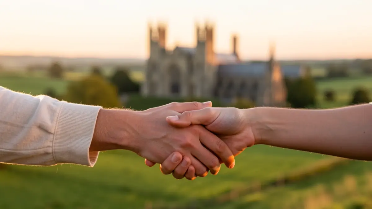 Symbolic image of hands passing a baton for suicide prevention awareness in Lincolnshire.