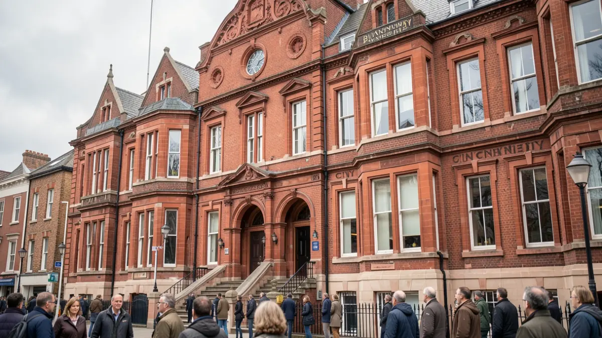 Exterior of Birmingham City University building.