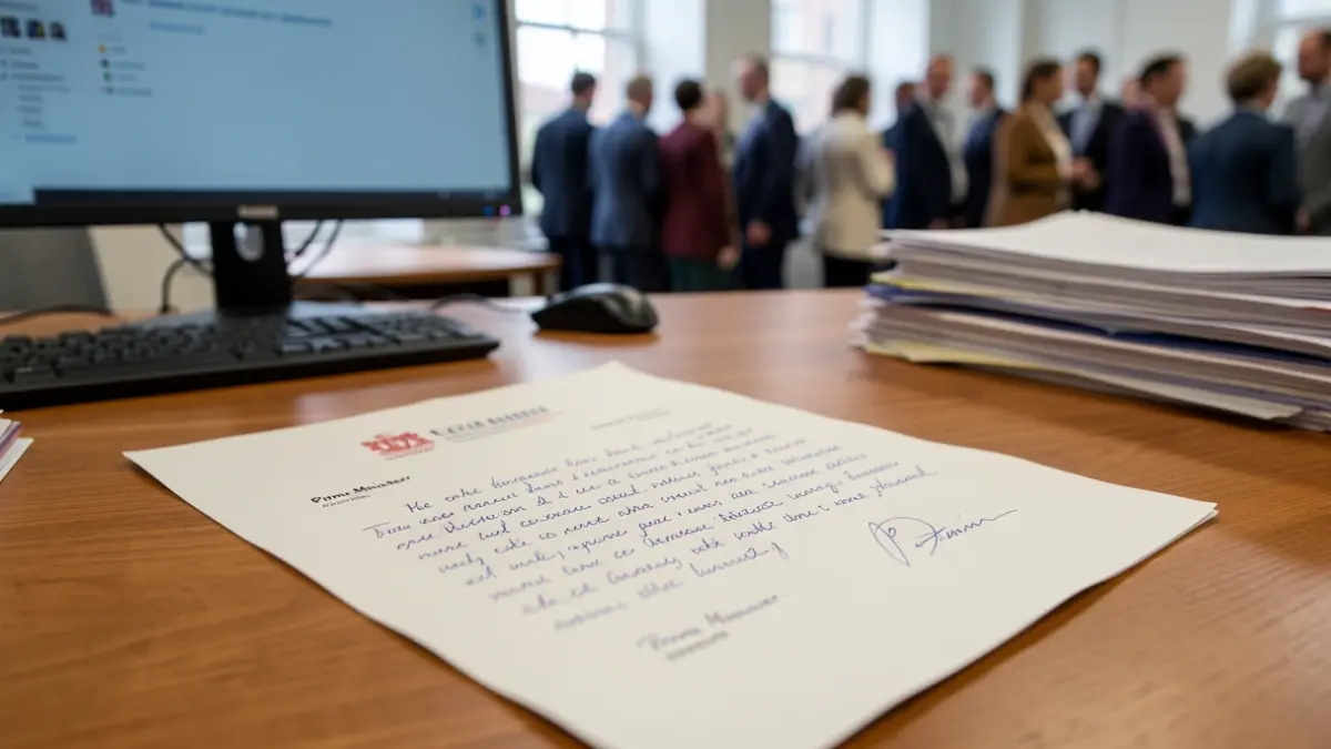 A letter from a council leader to the Prime Minister regarding asylum accommodation concerns.