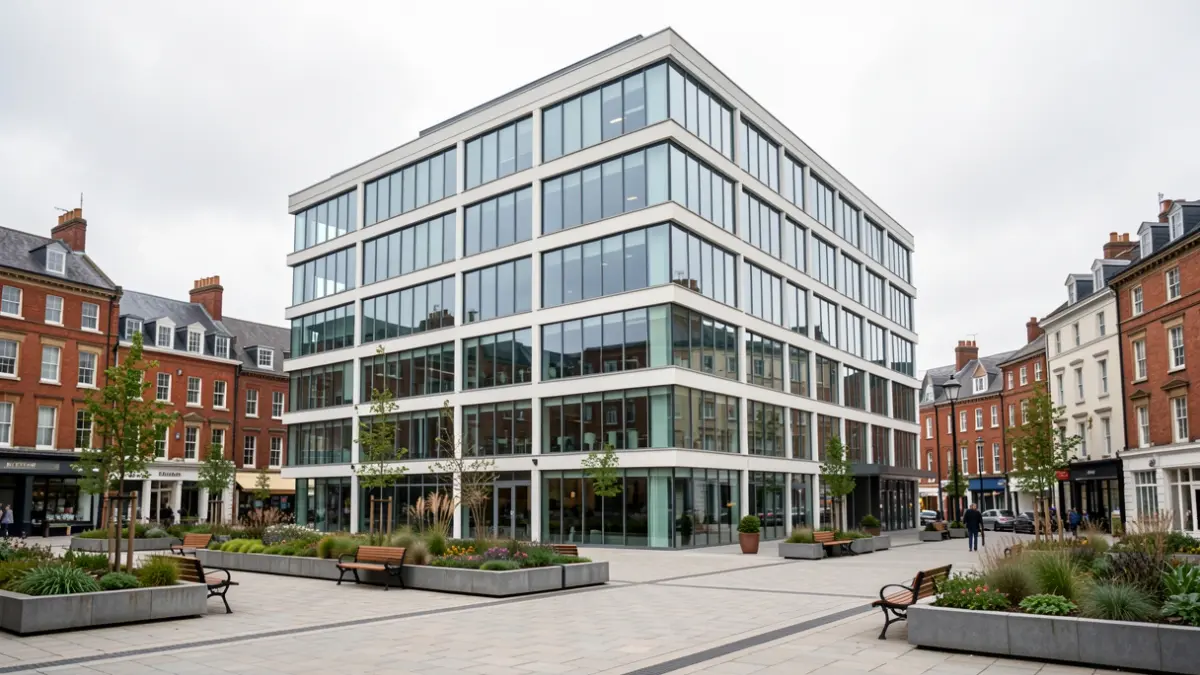 Artist's impression of the proposed 3 Springwell Square office building in Derby.