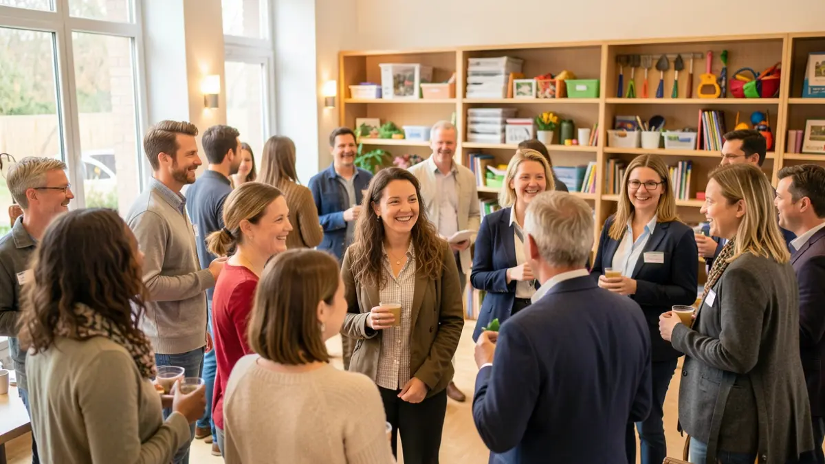 Generic image of community members and business representatives collaborating in a community centre.