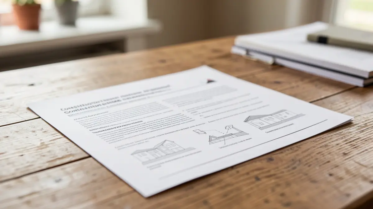 Generic image of a consultation survey leaflet on a desk.