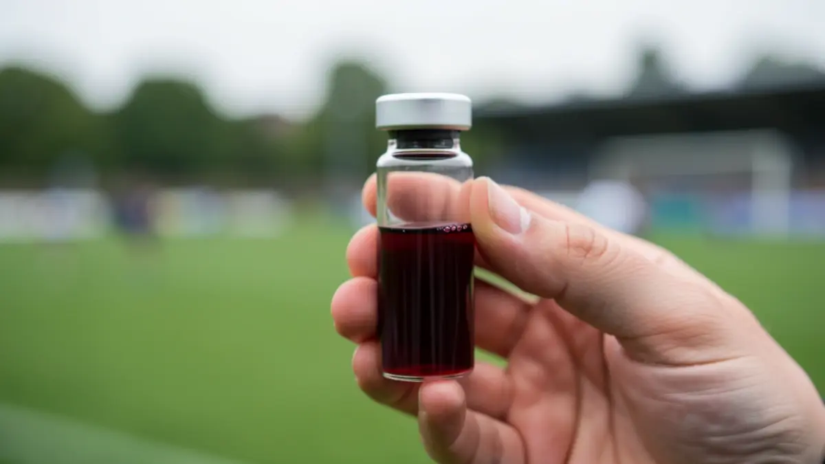 Generic image of a blood vial during a health screening event.