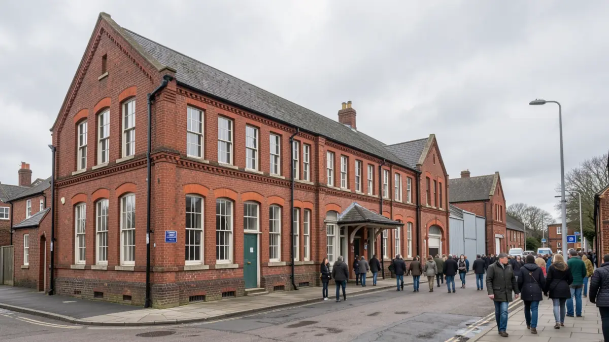 A red-brick building representing local government infrastructure in the Midlands.