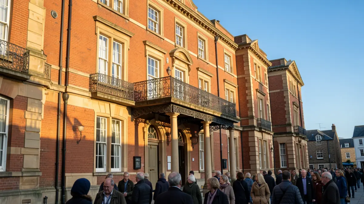 The town hall building in Loughborough.