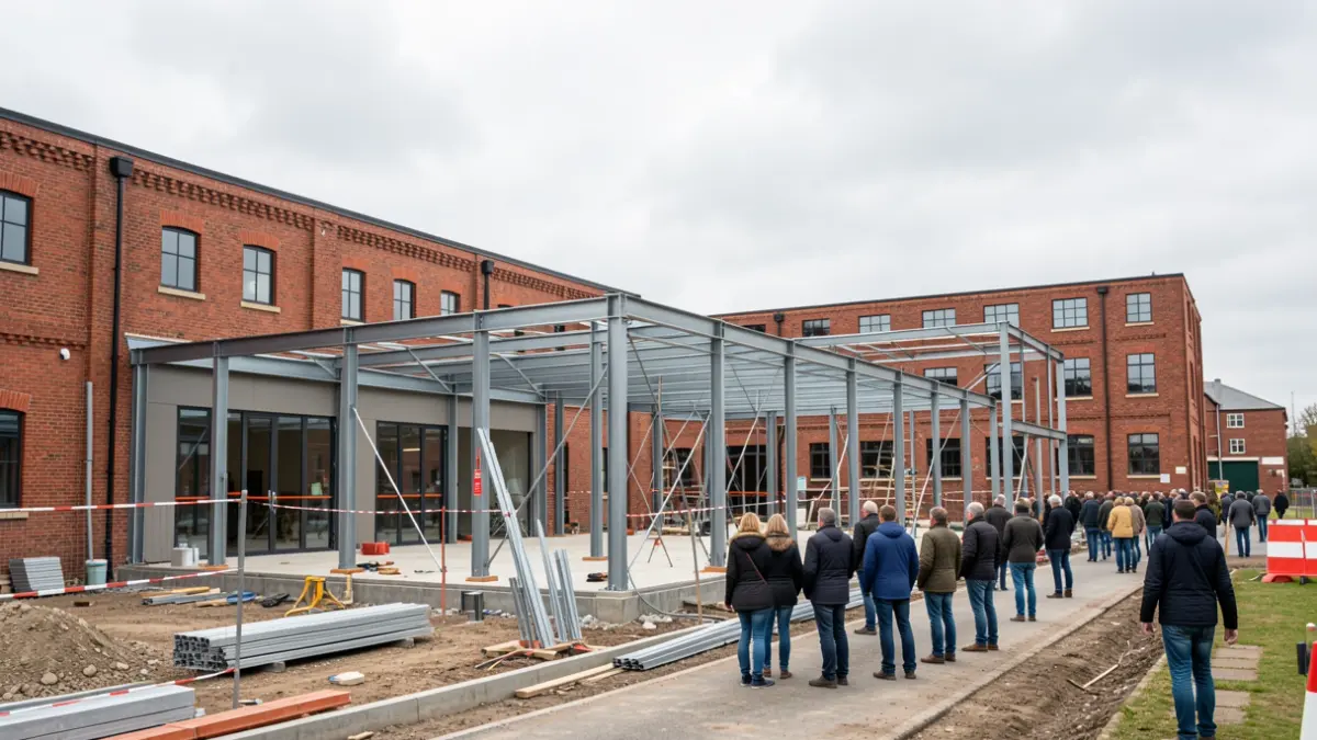Construction of new commercial units at Greville Business Park, Warwick.