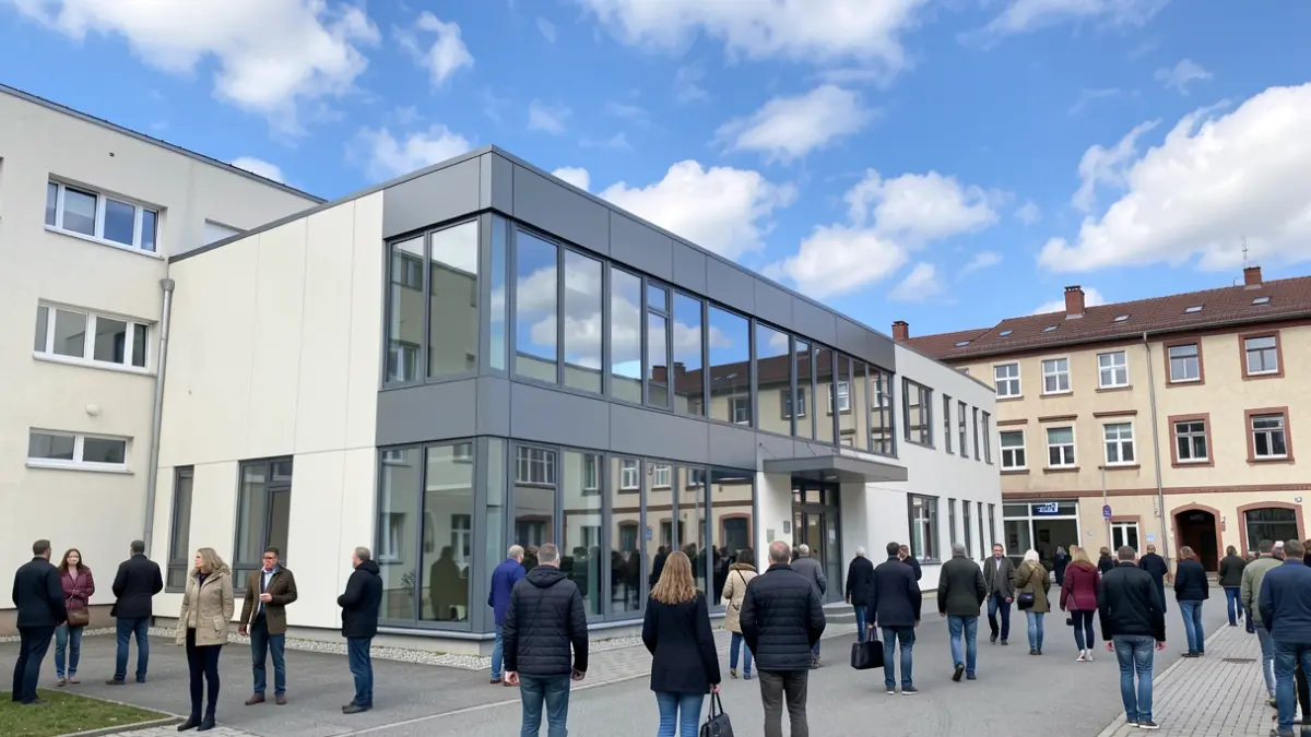 Generic image of a modern hospital building extension.