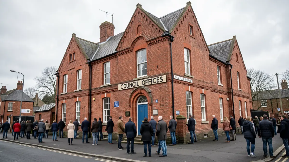 Generic image of a red-brick council building in the Midlands.