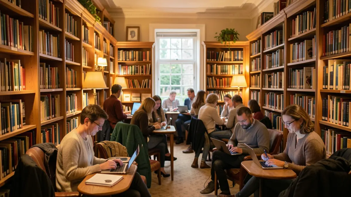 Generic image of a library offering digital support sessions.