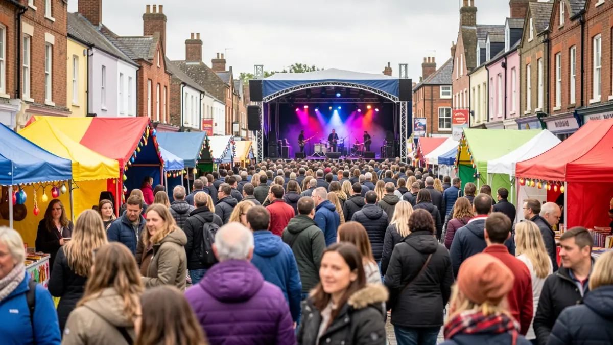 A lively community festival celebrating Northamptonshire Day in Kettering town centre.