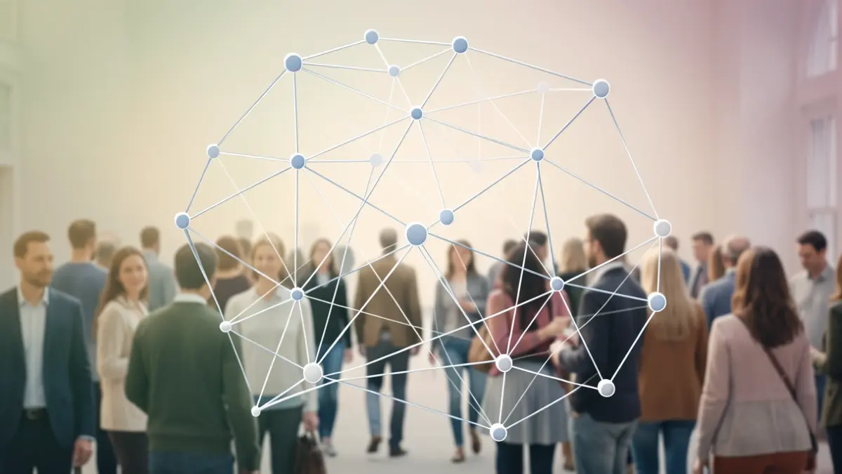 Generic image of abstract interconnected lines forming a supportive network.