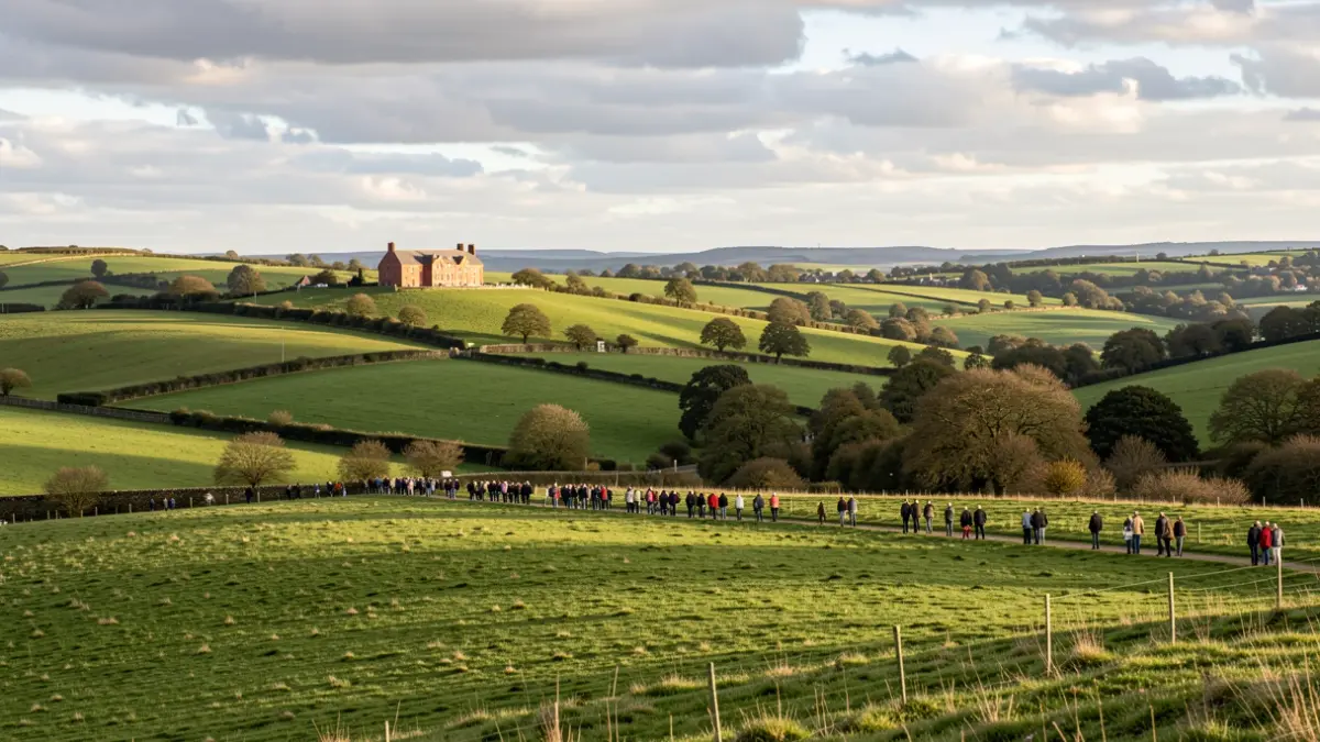 Scenic view of the Staffordshire countryside.