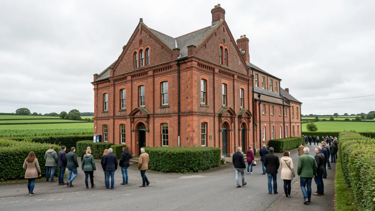 Generic image of a red-brick building in Staffordshire.