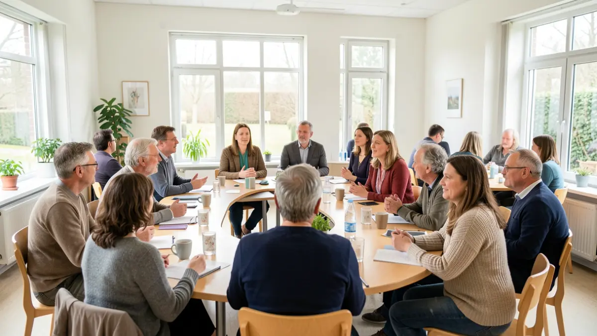 Generic image of a community discussion event with diverse participants.