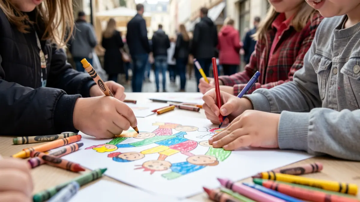 Generic image of children's artwork depicting friendship and relationships.