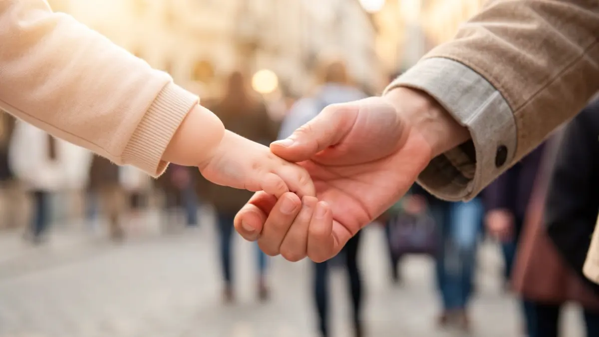 Generic image of a baby's hand holding an adult's finger.