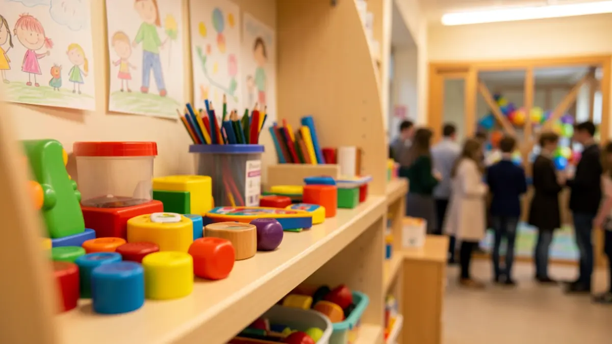 A hospital playroom filled with colourful toys and art supplies, highlighting the work of the award-winning play team.