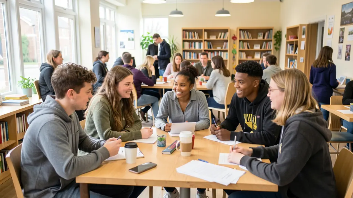 Generic image of young people participating in a positive activity in a community centre.