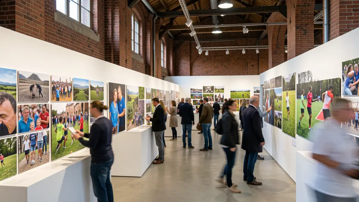 Exhibition celebrating sport's positive impact on communities in Wolverhampton.