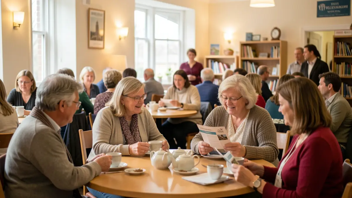 People attending a mental health support event in Wolverhampton.